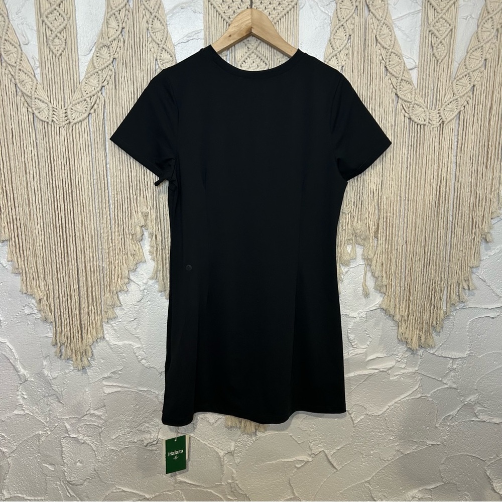 NEW HALARA Round Neck Short Sleeve Solid Mini Casaul Tee Dress Size Small - Picture 10 of 13